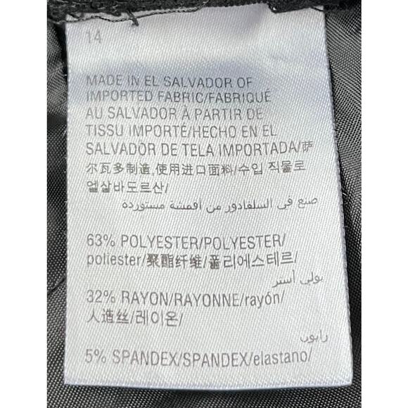 ALFANI HIGH-RISE CASUAL PANTS, WOMENS, 14, BLACK, ZIP & CLASP FRONT CLOSURE - Picture 10 of 11